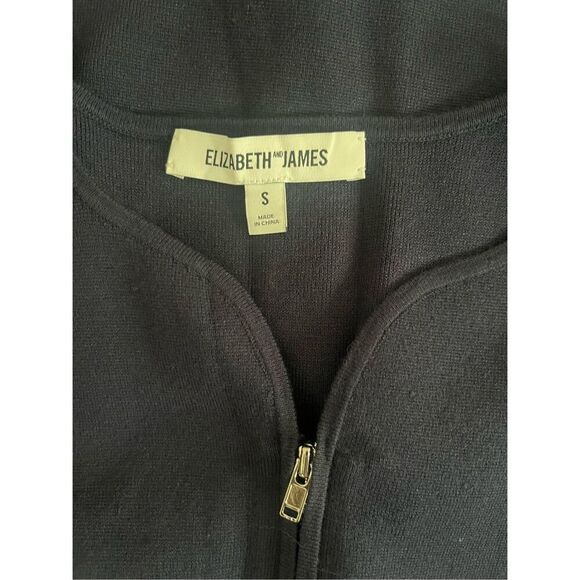 Elizabeth and James Navy Blue Half Zip Sleeveless Bodycon Mini Dress Small - Picture 3 of 4